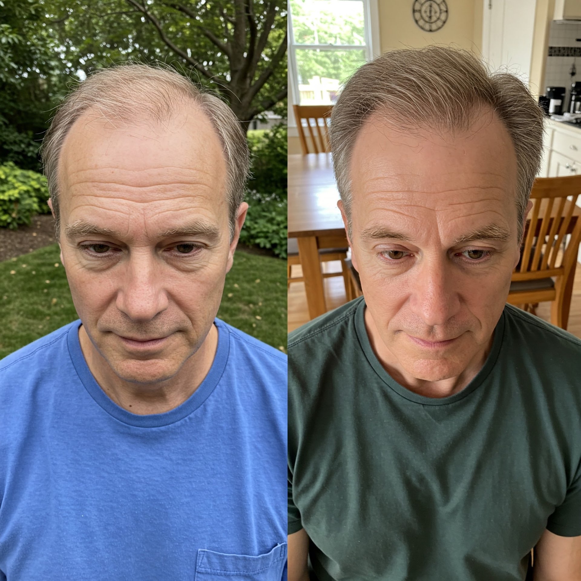 Facial pigmentation improvement before and after light therapy