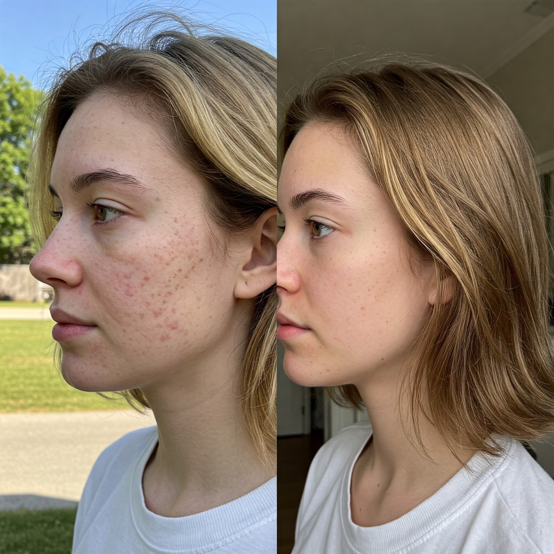 Before and after treatment comparison